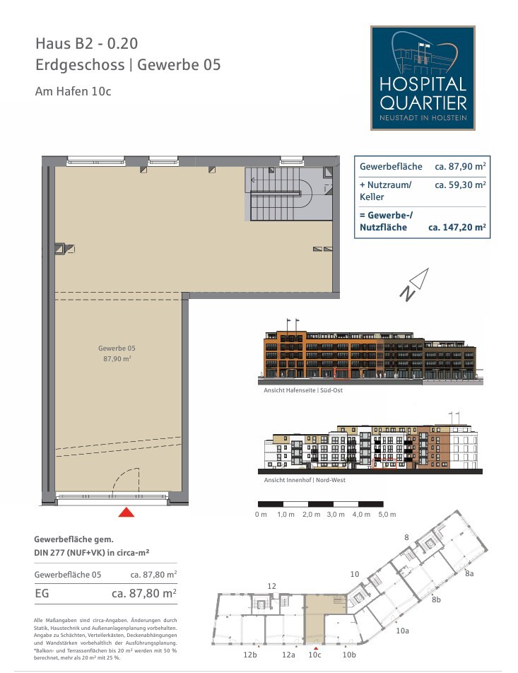 Ihr neues Quartier zum Leben und Arbeiten direkt an der Ostsee mit eigener Marina! - Haus B2-0.20, EG