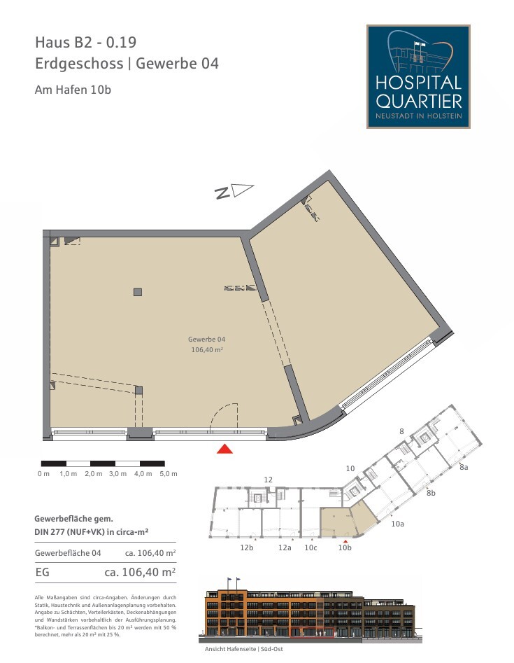 Ihr neues Quartier zum Leben und Arbeiten direkt an der Ostsee mit eigener Marina! - Haus B2-0.19, EG