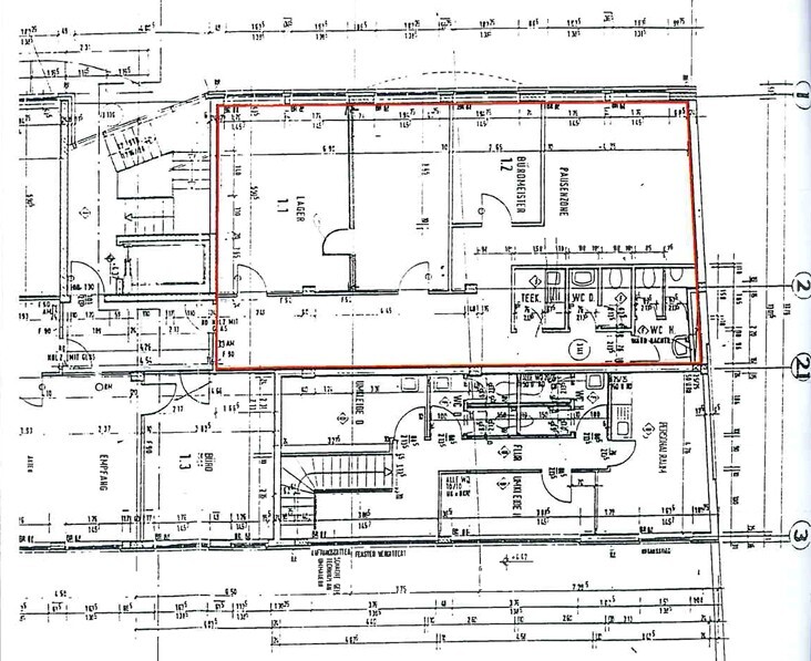 Büro- und Praxisflächen mitten im Portugiesenviertel
Courtagefreie Anmietung ist möglich! - Grundriss 1.OG, ca. 120 qm