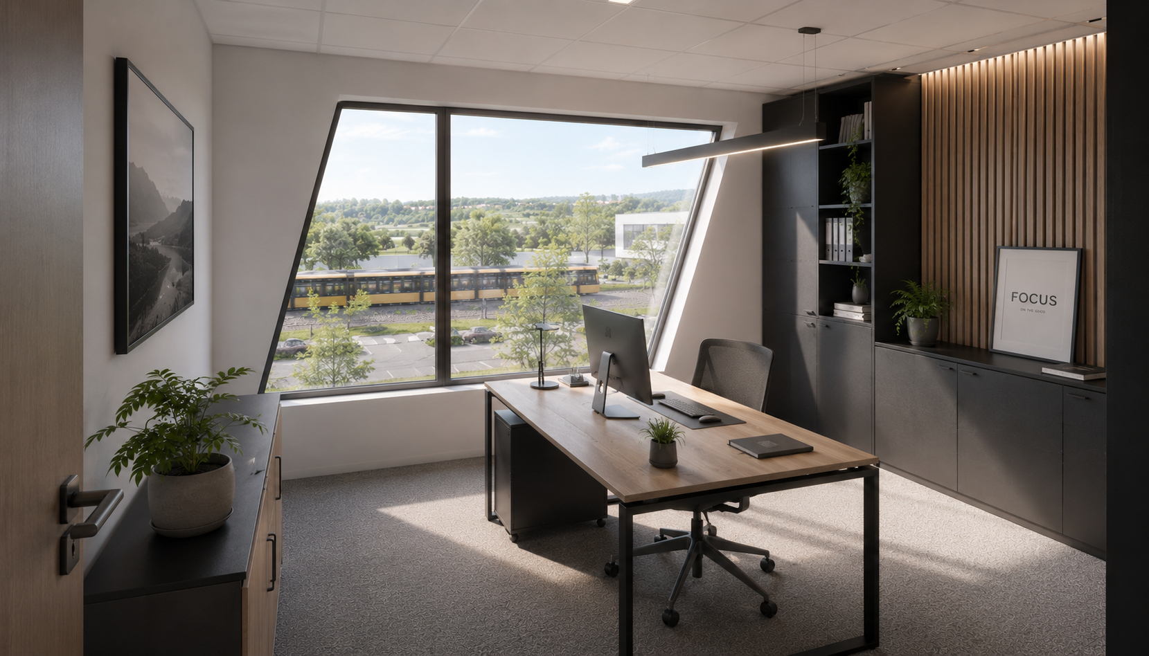 Zukunftsweisende Bürofläche im Neubau „Güterbahnhof Malsch“ - Visualisierung_Büro